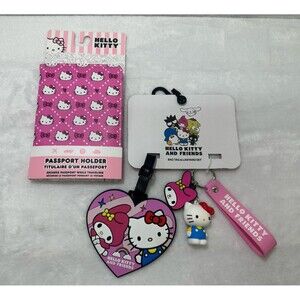 Hello Kitty Passport Holder & Luggage Tag Set | Pink | Sanrio | Travel